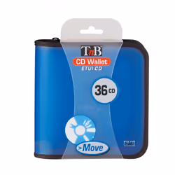 T'nB MOVE36BL étui disque optique 36 disques Bleu