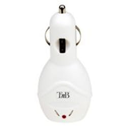 T'nB ACMP034491 chargeur d'appareils mobiles GPS, Téléphone portable, MP3, MP4, PDA Blanc Allume-cigare Auto