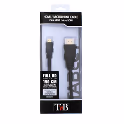 T'nB CBMHDMI, 1,5 m, HDMI Type A (Standard), HDMI Type D (Micro), 1920 x 1080 pixels, Noir