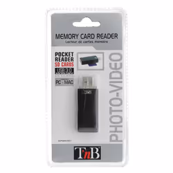 T'nB DCPOCKETSD1 lecteur de carte mémoire USB 3.2 Gen 1 (3.1 Gen 1) Noir