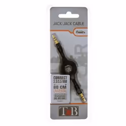T'nB TBJACK1 câble audio 1 m 3,5mm Noir