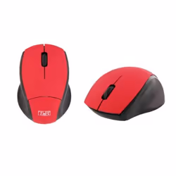 T'nB Souris Sans Fil Mm240 Rouge, Ambidextre, Optique, RF sans fil, 1000 DPI, Noir, Rouge