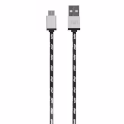 T'nB USB/Micro USB cable, 2 m, USB A, Micro-USB B, Mâle/Mâle, Noir, Blanc