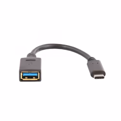 T'nB TCMUSBF, 0,1 m, USB C, USB A, USB 3.2 Gen 1 (3.1 Gen 1), Mâle/Femelle, Noir