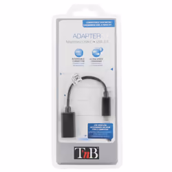 T'nB TCMUSBF câble USB 0,1 m USB 3.2 Gen 1 (3.1 Gen 1) USB C USB A Noir