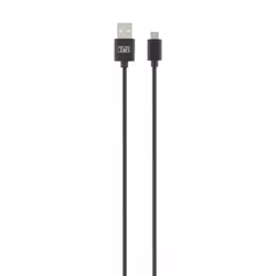T'nB Cable Micro USB Noir 60cm, 1 m, USB A, Micro-USB B, Mâle/Mâle, Noir