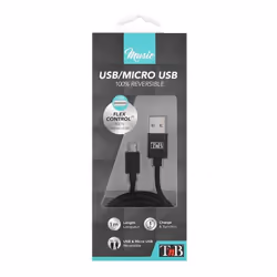 T'nB CBMUSBSON2 câble USB 1 m USB A Micro-USB B Noir