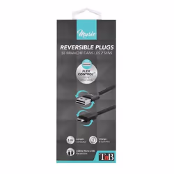 T'nB CBMUSBSON2 câble USB 1 m USB A Micro-USB B Noir