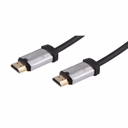 T'nB Cable HDMI 2.0 4k M/m 2m, 2 m, HDMI Type A (Standard), HDMI Type A (Standard), 4096 x 2160 pixels, Noir, Argent