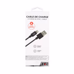 T'nB CBLIGHT5BK câble Lightning 2 m Noir
