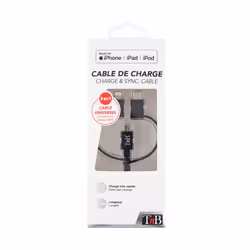 T'nB CBLIGHT3IN1, 1,5 m, USB A, Micro-USB B, Mâle/Mâle, Noir