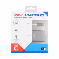 T'nB TCVGA câble vidéo et adaptateur USB Type-C VGA (D-Sub) Blanc