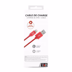 T'nB CBLIGHT5RD câble Lightning 2 m Rouge