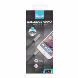 T'nB CBJACK35M câble audio 1 m 3,5mm Noir, Gris