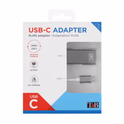 T'nB TCRJ45 changeur de genre de câble RJ45 USB Type C Gris