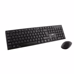 T'nB KBSCBK2, Taille réelle (100 %), FR sans fil +USB, Clavier à membrane, AZERTY, Noir, Souris incluse