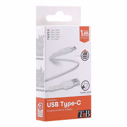 T'nB TCUSB01WH, 1 m, USB C, USB A, Blanc