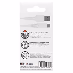 T'nB TCUSB01WH câble USB 1 m USB C USB A Blanc