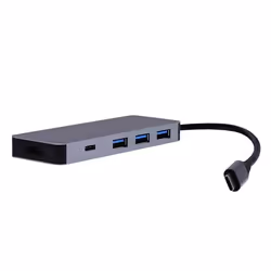 T'nB HUBALU6, USB 3.2 Gen 1 (3.1 Gen 1) Type-C, Gris, HDMI, USB 3.2 Gen 1 (3.1 Gen 1) Type-A, USB 3.2 Gen 1 (3.1 Gen 1) Type- ...