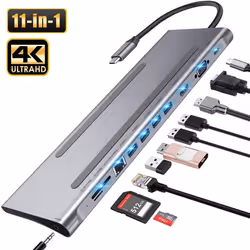 T'nB DOCKUSBC11 station d'accueil Avec fil USB 3.2 Gen 1 (3.1 Gen 1) Type-C Argent - Vue supplémentaire 4