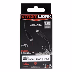 T'nB XCBLTC150 câble Lightning 1,5 m Noir
