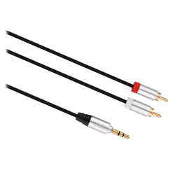 T'nB JACKRCAOR3, 3,5mm, Mâle, 2 x RCA, Mâle, 3 m, Noir