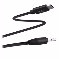 Câble audio - TNB - USB-C vers Jack 3.5mm - Nylon tressé - 1m20 - Noir