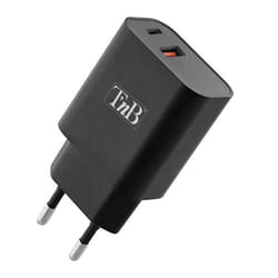 Chargeur secteur USB-C Power Delivery + USB-A Quick Charge 30W - TNB - Noir