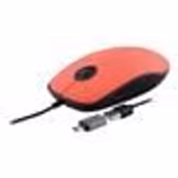 Souris filaire - TNB - SUNSET - USB-A et USB-C - Design slim - Couleur corail pastel