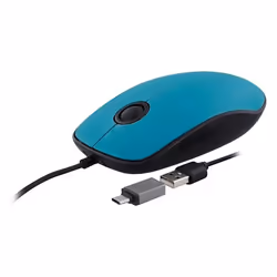 Souris - TNB - SUNSET - Filaire - USB-A et USB-C - Bleu profond pastel