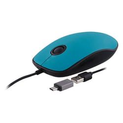 Souris - TNB - SUNSET - Filaire - USB-A et USB-C - Bleu profond pastel