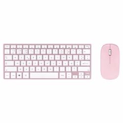 T'nB KBCOLORPK, Sans fil, Bluetooth, AZERTY, Rose, Souris incluse