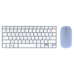 T'nB KBCOLORBL clavier Souris incluse Bluetooth AZERTY Français Bleu, Gris