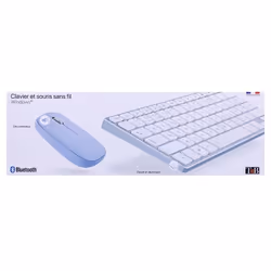 T'nB KBCOLORBL clavier Souris incluse Bluetooth AZERTY Français Bleu, Gris - Vue supplémentaire 10