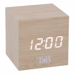 T'nB CLOCKSQWD, Réveil numérique, Cube, Bois, Intérieure, Garçon/Fille, 12/24h