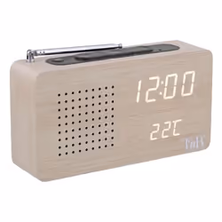 T'nB CLOCKFMWD, Horloge, Numérique, FM, Bois, Panneaux MDF, Polyvinyl chloride (PVC), Monochromatique