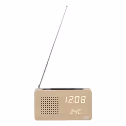 T'nB CLOCKFMWD Radio portable Horloge Numérique Bois