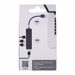 T'nB HUBUSBFIRST station d'accueil Avec fil USB 2.0 Noir - Vue supplémentaire 6