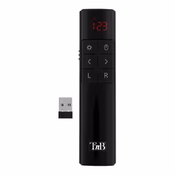 T'nB AIRMOUSE2, IR Wireless, Appuyez sur les boutons, Rechargeable, Noir