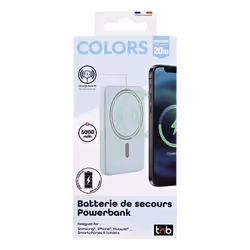 T'nB BUMAG5BL banque d'alimentation électrique 5000 mAh Recharge sans fil Bleu - Vue supplémentaire 7