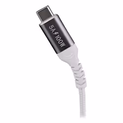 T'nB TCUSBC100W, 2 m, USB C, USB C, USB 3.2 Gen 1 (3.1 Gen 1), Aluminium, Blanc
