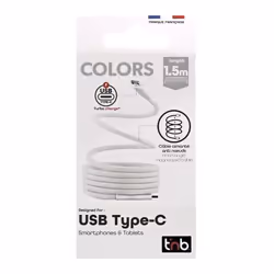 T'nB TCPDMAGWH câble USB 1,5 m USB C Blanc - Vue supplémentaire 4
