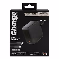 T'nB CHNBGAN140W chargeur d'appareils mobiles Ordinateur portable, Tablette, Smartphone Noir Secteur Intérieure - Vue supplémentaire 5