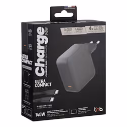 T'nB CHNBGAN140W chargeur d'appareils mobiles Ordinateur portable, Tablette, Smartphone Noir Secteur Intérieure - Vue supplémentaire 6