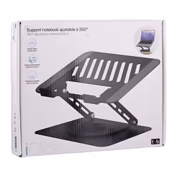 T'nB NBSTAND360 Support de livres Support pour ordinateur portable et tablette Noir 38,1 cm (15") - Vue supplémentaire 3