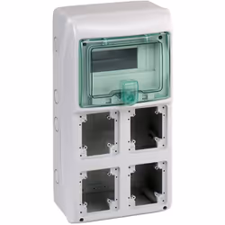 Complémentairesinstallation du coffret : En saillienombre de modules de 18 mm par rangée : 8nombre total de modules de 18 mm  ...