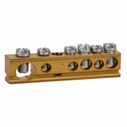 Barrette de connexion 6 trous 125A Schneider Electric, pour conducteurs jusqu'à 35 mm²