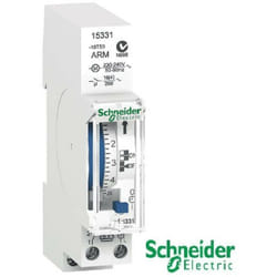 Schneider Electric - Interrupteur horaire 7 jours -1 canal - réserve de marche 100h -Schneider 15331 Acti9 ihh