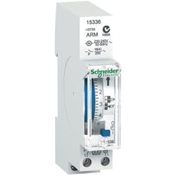 Schneider Electric - 15336 Interrupteur Horaire électromécanique Journalier 24h - 1 Canal - Réserve De Marche 100h - Schneider