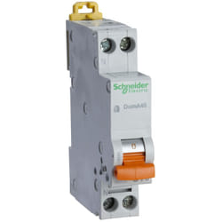 Schneider Electric - Disjoncteur magnéto-thermique DomA45 1P+N c 6A 4500A